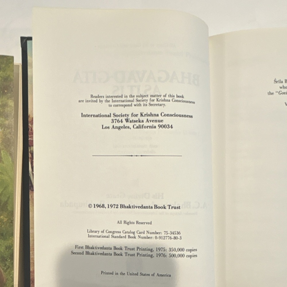 Bhagavad-Gita As It Is Abridged & Srimad Bhagavatam Part Two Hinduism Prabhupada - Picture 8 of 12